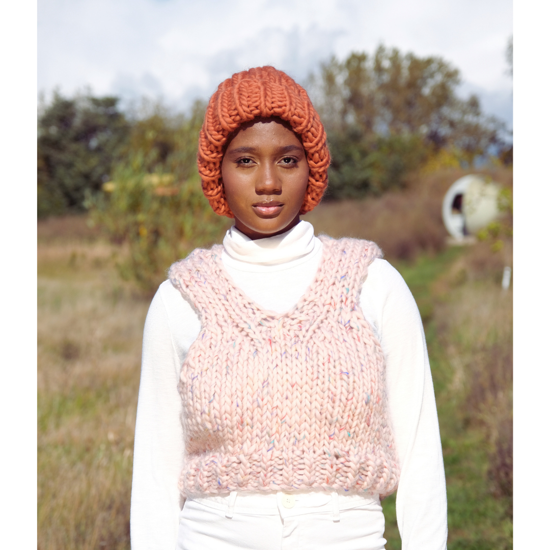 Everyday Vest in Confetti Pink.