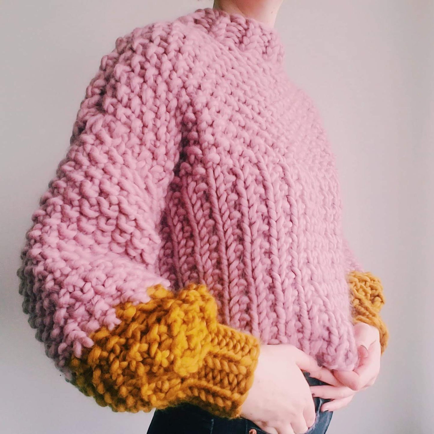 Cuffed Cutie Sweater (choose your own colors)