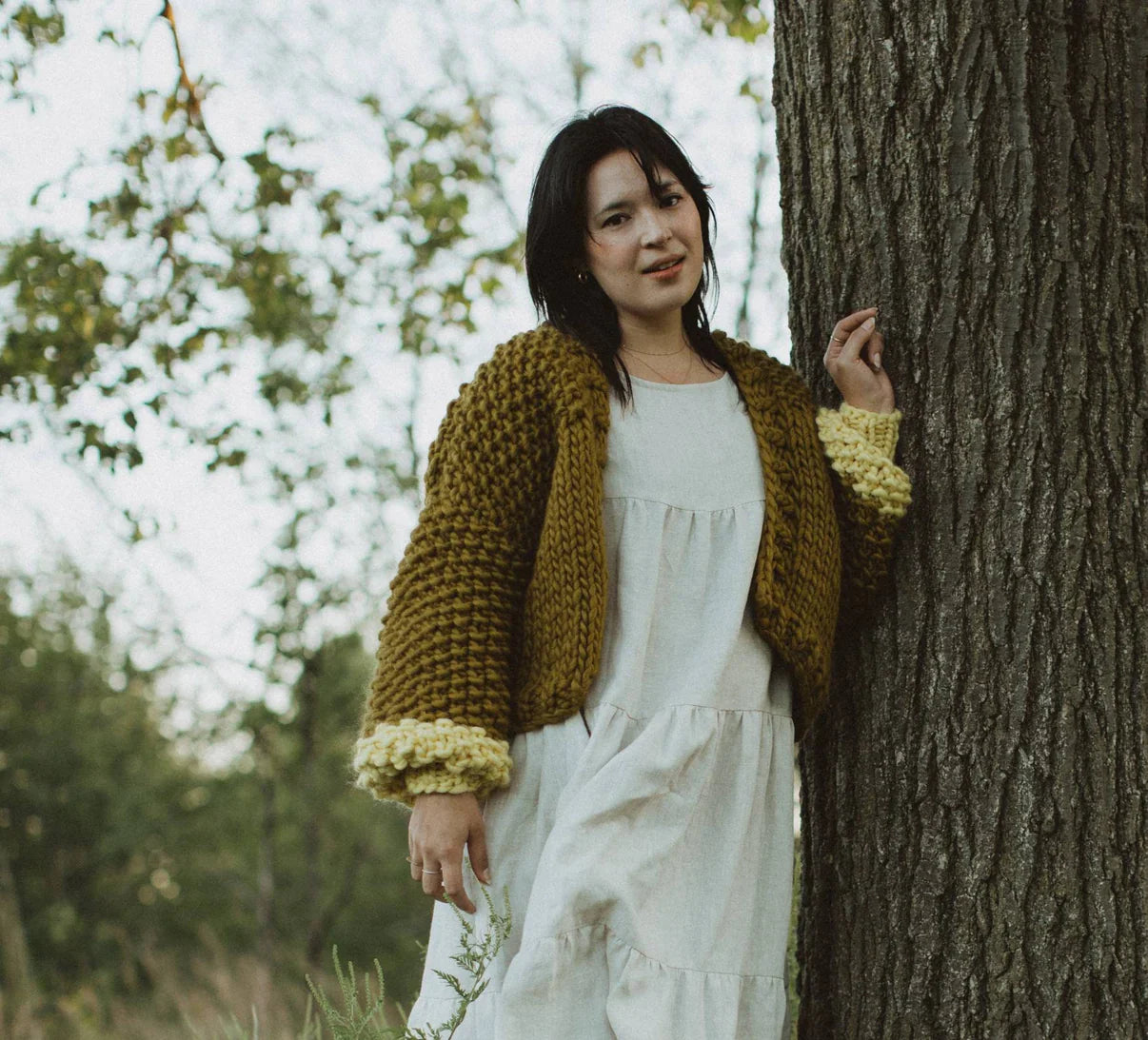 Cuffed Cuite Cardigan Magenta+ Pink Lemonade