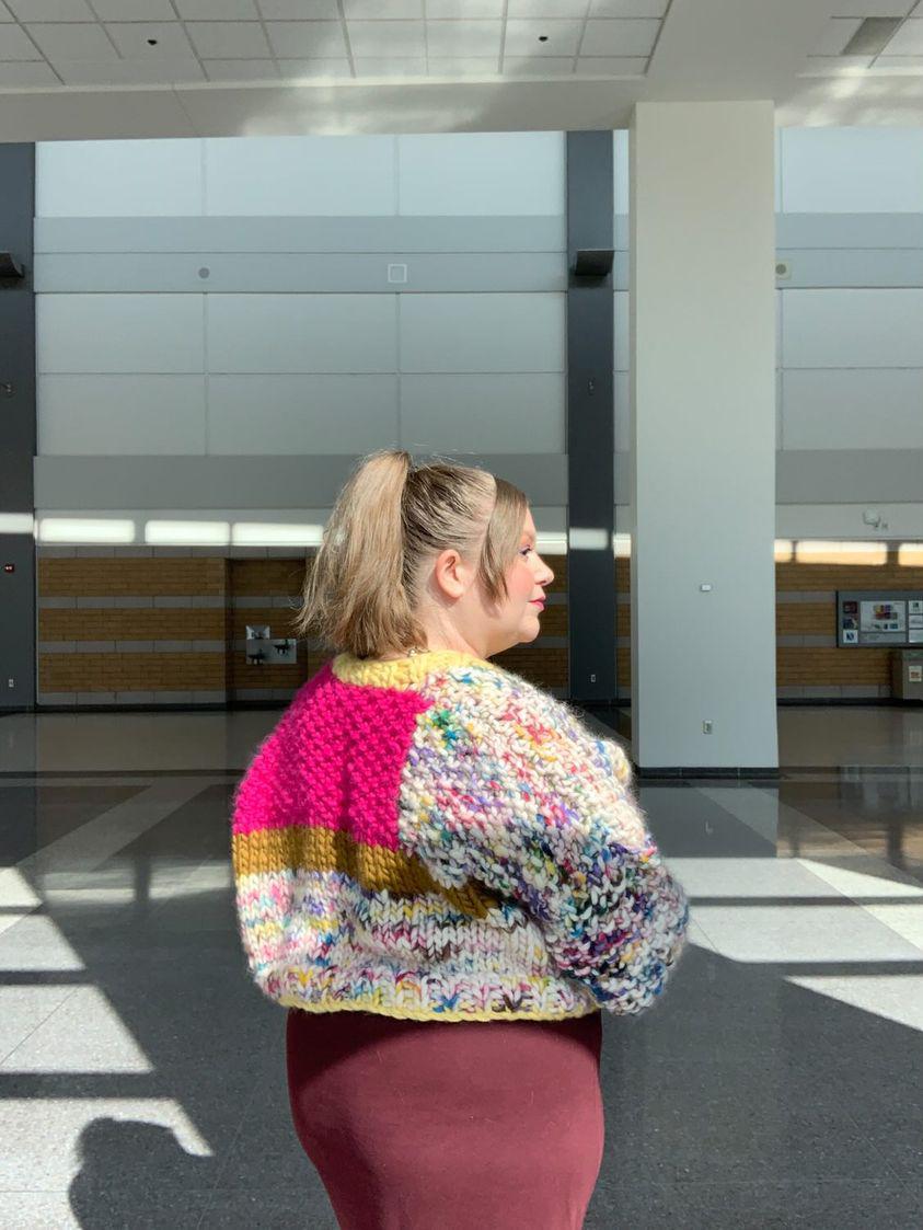 Custom Colourblock Cardigan