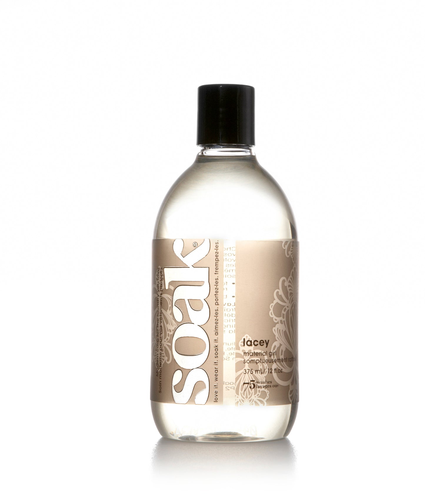 Soak Laundry Soap. Full Size Lacey. 375 ml 12fl. oz. 75+ washes.